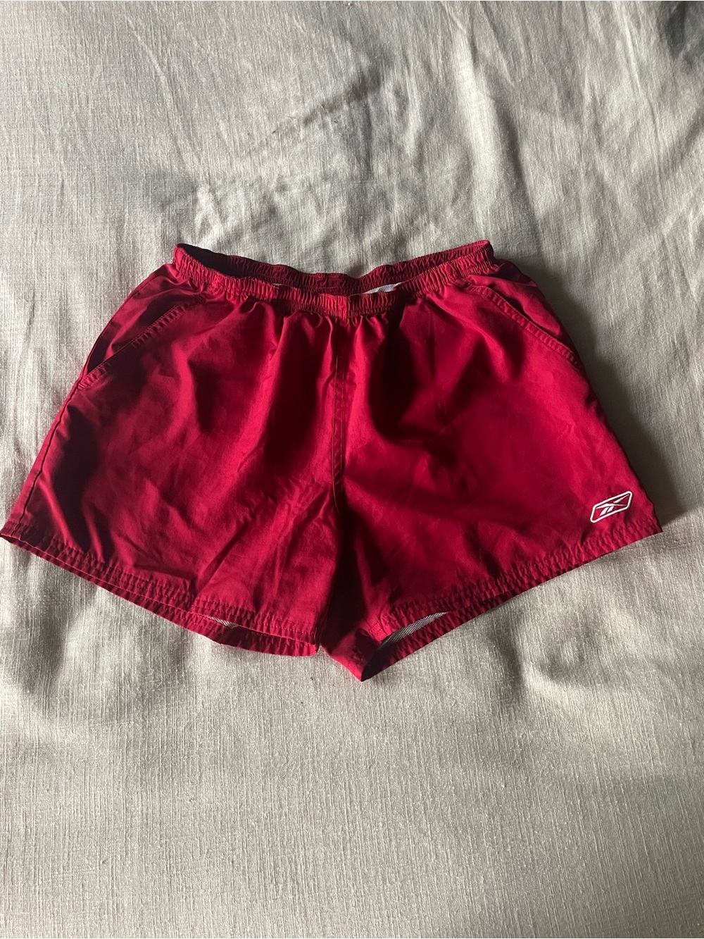 Vintage Red Reebok Track Shorts